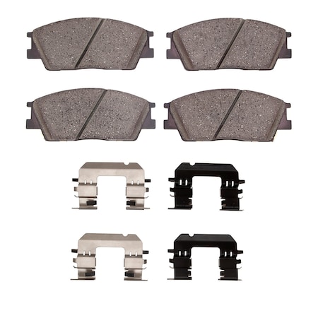 Dynamic Friction Co 3000 Ceramic Brake Pads and Hardware Kit, Low Dust, Low Copper Ceramic, 100% Asbestos-free, Front 1310-2285-01